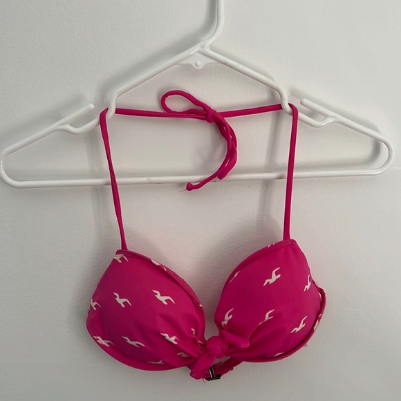 Hollister Swim Hollister Pink Logo Bikini Top Poshmark